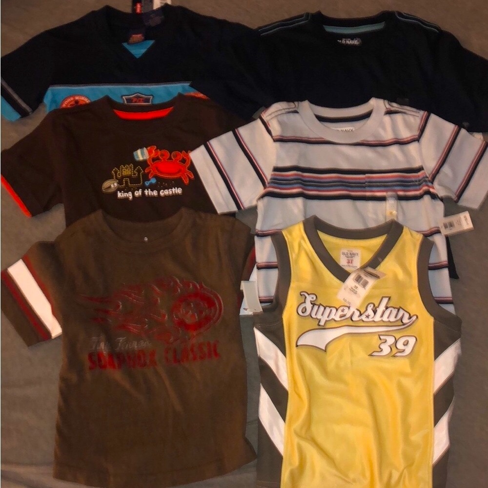 Old Navy Oshkosh B’gosh 6 Top Bundle All NWT Boys Size 3T